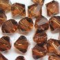 12 pcs Swarovski Crystal Elements 5301 8mm BICONE Beads SMOKED TOPAZ