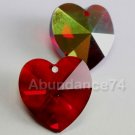6 pcs Swarovski  6228 10mm HEART Crystal Pendant SIAM AB