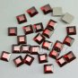 Swarovski Crystal 3mm 2400 Square Flat back NoHF Crystal Red Magma Foilded