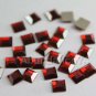 Swarovski Crystal 3mm 2400 Square Flat back NoHF Crystal Red Magma Foilded