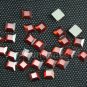 Swarovski Crystal 3mm 2400 Square Flat back NoHF Crystal Red Magma Foilded