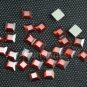 Swarovski Crystal 3mm 2400 Square Flat back NoHF Crystal Red Magma Foilded