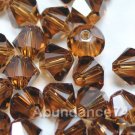 72 4mm Swarovski Crystal 5328 Xilion beads Smoked Topaz