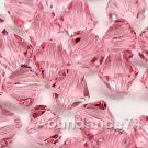 72pc 4mm Swarovski Crystal 5328 Xilion beads Light Rose