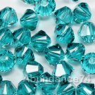72pc 4mm Swarovski Crystal 5328 Xilion bead Blue Zircon