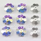 24 pcs Swarovski 3700 Magaritas Beads 6mm Crystal CLEAR AB FOILED