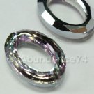 2 Swarovski Crystal 4137 Cosmic Oval Vitrail Light 15mm