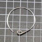 4 pieces 925 Sterling Silver Round Plain Earring Hook 19mm SH06