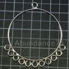 2 Pieces Sterling Silver 30mm Round Chandelier Earrings Findings CF02