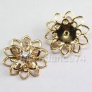 Swarovski Crystal 62006 Flower Filigree Gold Clear 18mm