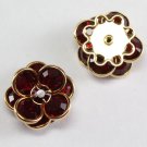 Swarovski Crystal 60478 Flower Filigree Gold Siam 14mm