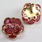 Swarovski Crystal 60478 Flower Filigree Gold Rose 14mm