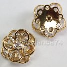 Swarovski Crystal 60478 Flower Filigree Gold Clear 14mm