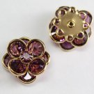 Swarovski Crystal 60478 Filigree Gold Amethyst 14mm