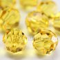 12 Pcs Swarovski 5000 8mm Faceted Round Ball Crystal LIGHT TOPAZ