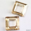 1 piece Swarovski Crystal 4439 Square Frame 20mm GOLDEN SHADOW