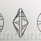 12 Swarovski 6428 Rivo Pendant 8mm Crystal Silver Night