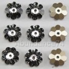 12pcs Swarovski 3700 8mm Crystal Silver Night Foiled