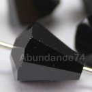 12 Pcs Swarovski 5400 9mm by 8mm VINTAGE PYRAMID SHAPE Crystal JET