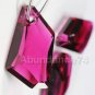 2pc Swarovski Crystal 6670 24mm Ruby De-Art Pendant