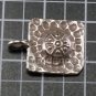 4 Thai Karen Hill Tribe Silver Hammered Square Charm C32