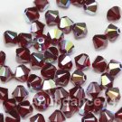 72pcs 4mm Swarovski Crystal 5328 Xilion beads Siam AB
