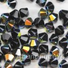 72pcs 4mm Swarovski Crystal 5328 Xilion beads Jet AB