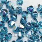 72 4mm Swarovski Crystal 5328 beads Indian Sapphire AB