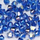 72 4mm Swarovski Crystal 5328 Xilion bead Capri Blue AB