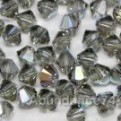 72 4mm Swarovski Crystal 5328 Xilion bead Bk Diamond AB