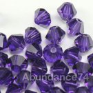 72 4mm Swarovski Crystal 5328 Xilion bead Purple Velvet
