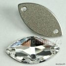 4 pieces Swarovski Crystal 3223 NAVETTA SEW-ON 18mm CLEAR FOILED