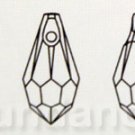8 Swarovski 6000 11mm Teardrop Crystal  Golden Shadow