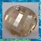 Swarovski Crystal 6621 TWIST Pendant 28mm Golden Shadow