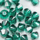 72pcs 4mm Swarovski Crystal 5328 Xilion beads Emerald