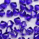 72pc 4mm Swarovski Crystal 5328 Xilion beads Cobalt