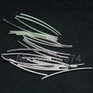 10 Pieces Sterling Silver Curve Tube Bead Spacer 1.2mm X 28mm CT01