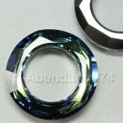 2 Swarovski 4139 Cosmic Ring 20mm Crystal Bermuda Blue