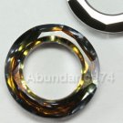 2 pcs Swarovski 4139 Cosmic Ring 20mm Crystal TABAC