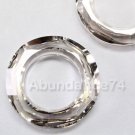2 Swarovski 4139 Cosmic Ring 20mm Crystal Silver Shade
