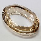 2 Swarovski Crystal 4137 Cosmic Oval Golden Shadow 15mm