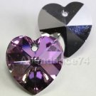 2 Swarovski 6202 18mm Heart Crystal Bead Vitrail Light
