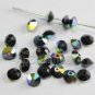 Swarovski Crystal Elements 5305 5mm Spacer Beads - Jet AB
