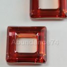 1 piece Swarovski Crystal 4439 Square Frame 20mm RED MAGMA