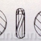 1 piece Swarovski Crystal 6621 TWIST Pendant 28mm TABAC
