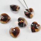 Swarovski Crystal 6228 Xilion Heart 10mm Topaz Blend