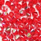 24 pcs Swarovski Crystal Elements 5328 6mm Xillion Beads LIGHT SIAM AB