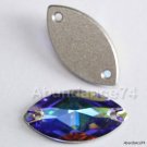 4 pieces Swarovski Crystal 3223 NAVETTA SEW-ON 18mm CLEAR AB FOILED