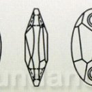 2 pieces Swarovski Crystal 3231 OWLET SEW-ON 18mm CLEAR