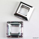 2 Swarovski Crystal 4439 Square Frame 14mm Vitrail Lt